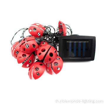 กันน้ำเทศกาลแสงอาทิตย์แบบ Ladybug Style String Light